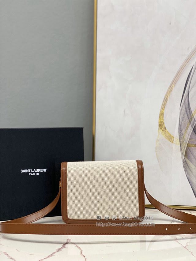 YSL爆款女士包包 聖羅蘭經典款MONOGRAM金屬旋扣郵差包 YSL肩背斜挎包 634305  jjh1111